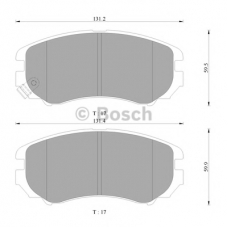 0 986 AB3 039 BOSCH Комплект тормозных колодок, дисковый тормоз