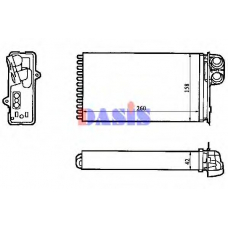 189280N AKS DASIS Теплообменник, отопление салона