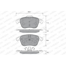 151-2630 WEEN Комплект тормозных колодок, дисковый тормоз
