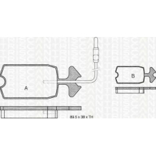 8110 38716 TRISCAN Комплект тормозных колодок, дисковый тормоз