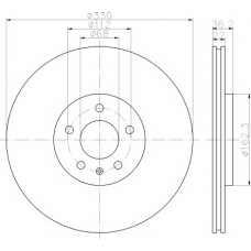 8DD 355 123-142 HELLA PAGID Тормозной диск