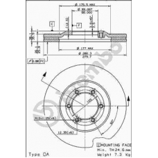 09.6866.10 BREMBO Тормозной диск