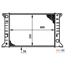 8MK 376 720-251 HELLA Радиатор, охлаждение двигателя