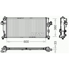 DRM20039 DENSO Радиатор, охлаждение двигателя