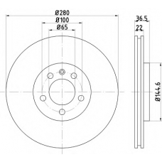 8DD 355 105-382 HELLA PAGID Тормозной диск