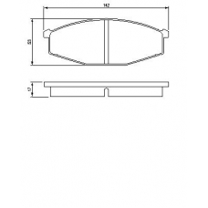 0 986 468 630 BOSCH Комплект тормозных колодок, дисковый тормоз