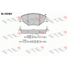 BL1803B4 FTE Комплект тормозных колодок, дисковый тормоз