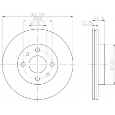 8DD 355 107-981 HELLA PAGID Тормозной диск