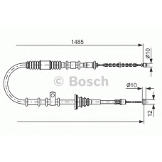 1 987 477 674 BOSCH Трос, стояночная тормозная система