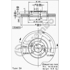 09.7292.40 BREMBO Тормозной диск