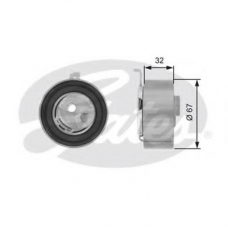 T43152 GATES Натяжной ролик, ремень грм