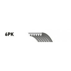6PK1973 GATES Поликлиновой ремень
