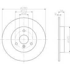 8DD 355 106-601 HELLA PAGID Тормозной диск