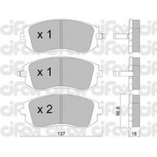 822-500-0 CIFAM Комплект тормозных колодок, дисковый тормоз