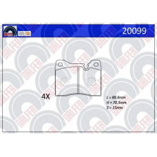 20099 GALFER Комплект тормозных колодок, дисковый тормоз