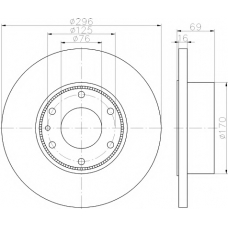 8DD 355 115-521 HELLA PAGID Тормозной диск