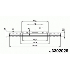 J3302026 NIPPARTS Тормозной диск