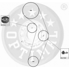 SK-1338 OPTIMAL Комплект ремня грм