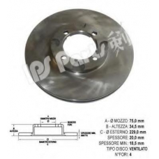 IBT-1330 IPS Parts Тормозной диск