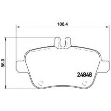 P 50 091 BREMBO Комплект тормозных колодок, дисковый тормоз