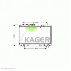 31-3354 KAGER Радиатор, охлаждение двигателя