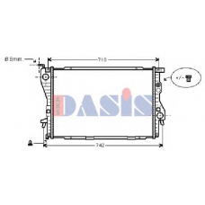 050930N AKS DASIS Радиатор, охлаждение двигателя
