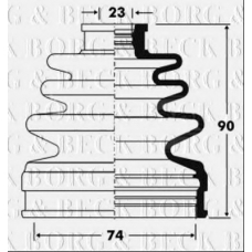 BCB2839 BORG & BECK Пыльник, приводной вал