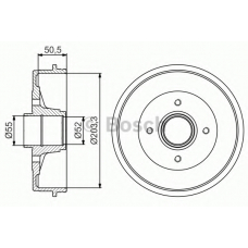 0 986 477 172 BOSCH Тормозной барабан