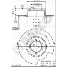 BS 7009 BRECO Тормозной диск