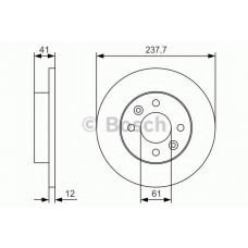 0 986 479 S45 BOSCH Тормозной диск