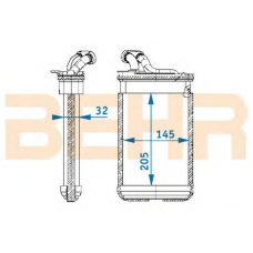 9101251 BEHR Heater core