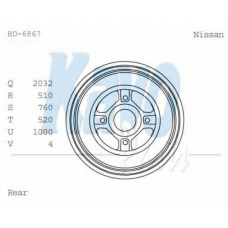 BD-6867 KAVO PARTS Тормозной барабан