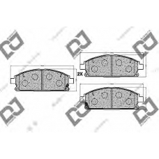 BP1034 DJ PARTS Комплект тормозных колодок, дисковый тормоз