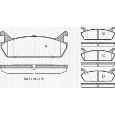 8110 50020 TRIDON Brake pads - rear