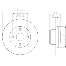 8DD 355 104-021 HELLA PAGID Тормозной диск