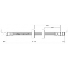 VBH387 MOTAQUIP Тормозной шланг