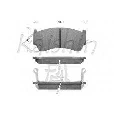 D1227 KAISHIN Комплект тормозных колодок, дисковый тормоз