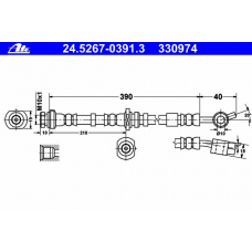 24.5267-0391.3 ATE Тормозной шланг