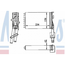 73352 NISSENS Теплообменник, отопление салона