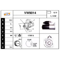 VW9014 SNRA Стартер