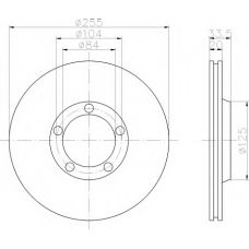 8DD 355 102-021 HELLA Тормозной диск