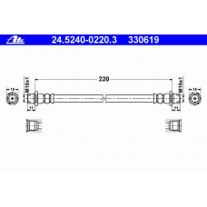 24.5240-0220.3 ATE Тормозной шланг