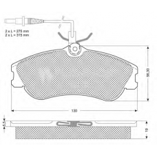 FB210276 FLENNOR Комплект тормозных колодок, дисковый тормоз