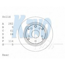 BR-2262 KAVO PARTS Тормозной диск