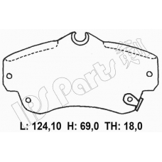 IBD-1094 IPS Parts Комплект тормозных колодок, дисковый тормоз