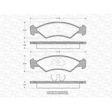 363702160202 MAGNETI MARELLI Комплект тормозных колодок, дисковый тормоз