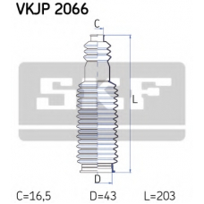 VKJP 2066 SKF Комплект пылника, рулевое управление