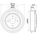 MBD038 MINTEX Тормозной барабан