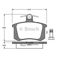 0 986 TB2 509 BOSCH Комплект тормозных колодок, дисковый тормоз