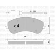 22-0680-0 METELLI Комплект тормозных колодок, дисковый тормоз